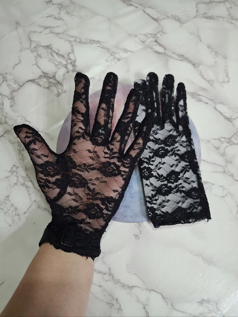 Black Lace Gloves